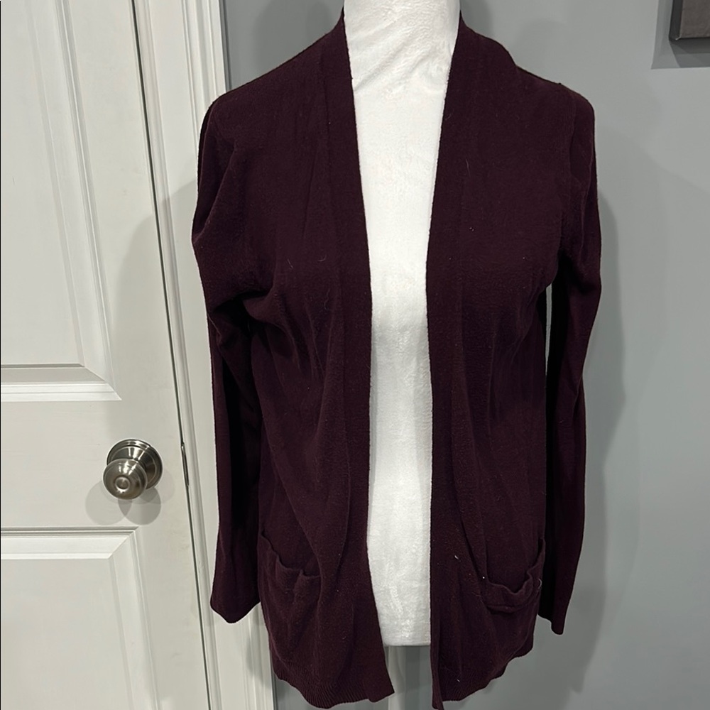 GAP Purple Cardigan Sweater Open Front Long Sleeve